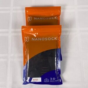 NIP NanoSocks 3D Nano-Weave‎ Tech Adult Compression Socks Black Size 3 Two Pair